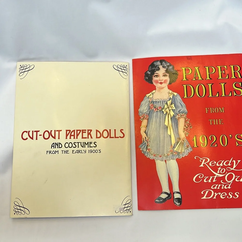 Set of 2 1983 Uncut Cut-out Paper Doll Books